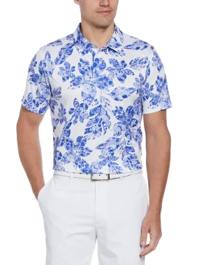 Men's Short Sleeve Botanical Print Polo