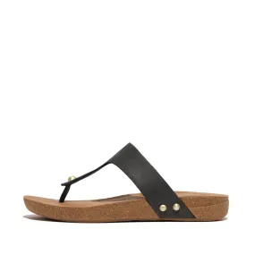 รองเท้าแตะแบบหูหนีบ ผู้หญิง รุ่น iQUSHION LEATHER TOE-POST SANDALS