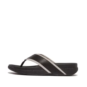 รองเท้าแตะแบบหูหนีบ ผู้ชาย รุ่น SURFER MEN'S WEBBING/LEATHER TOE-POST SANDALS