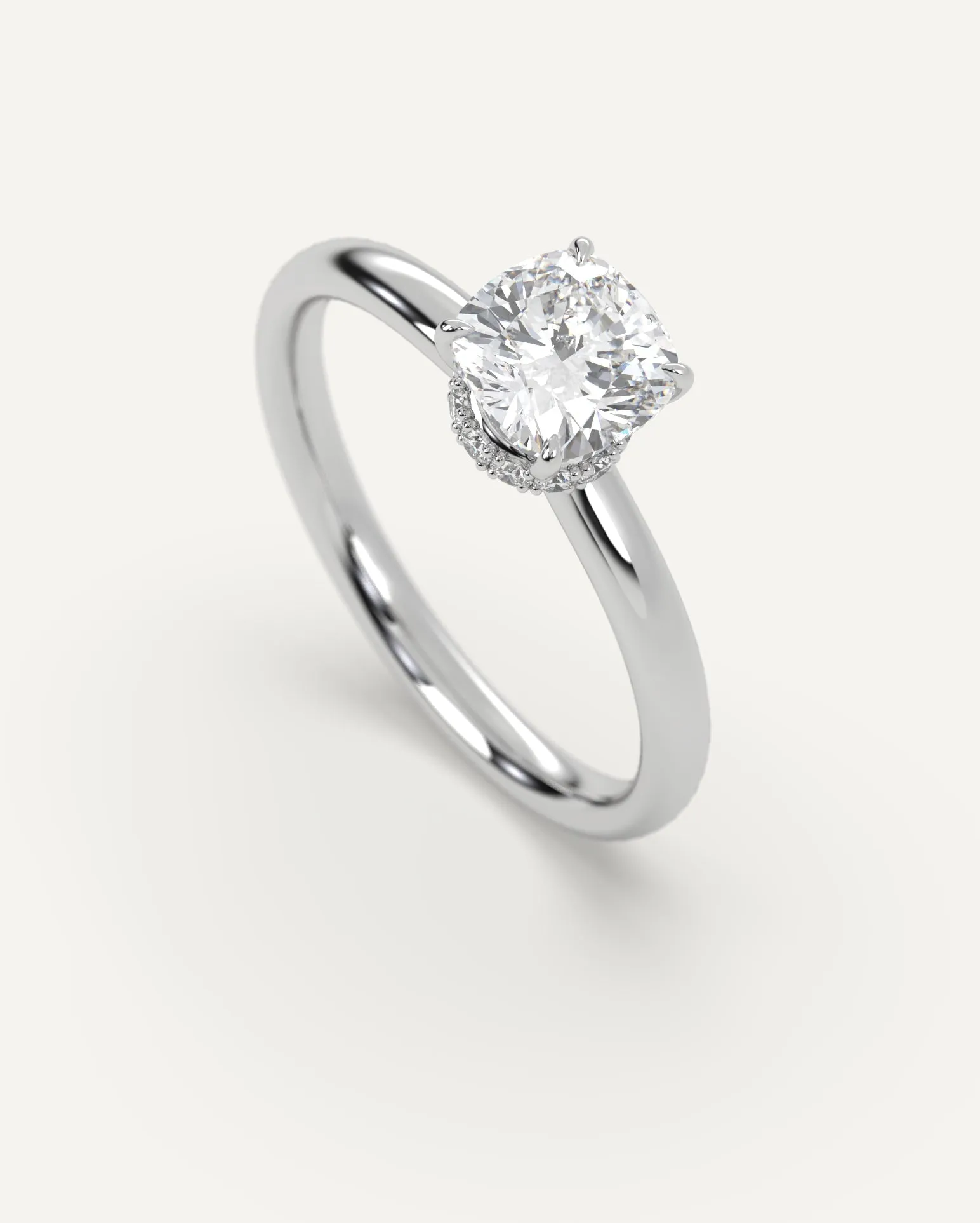 1 carat Cushion Cut Diamond Ring