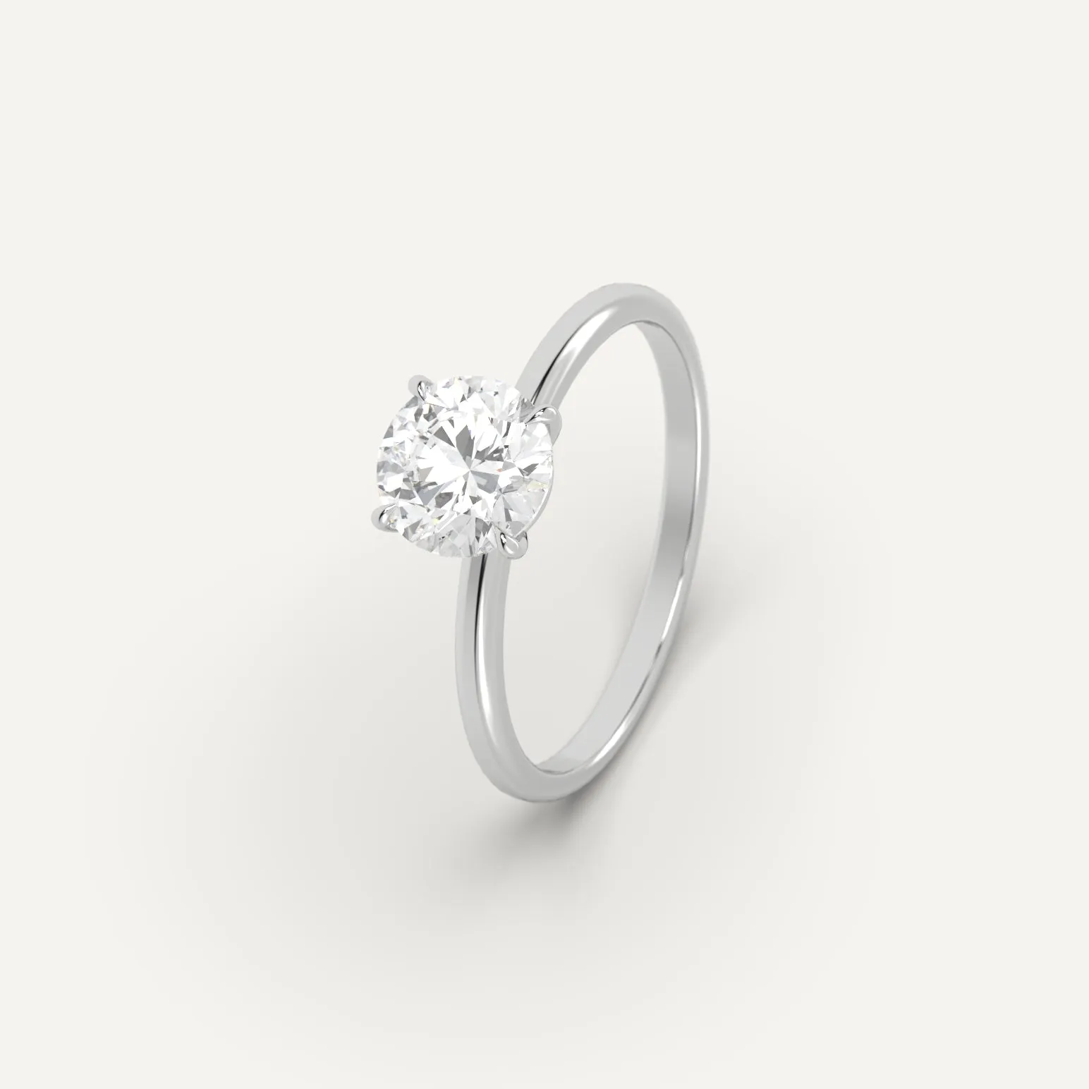 1.01 carat Round Cut Diamond Ring