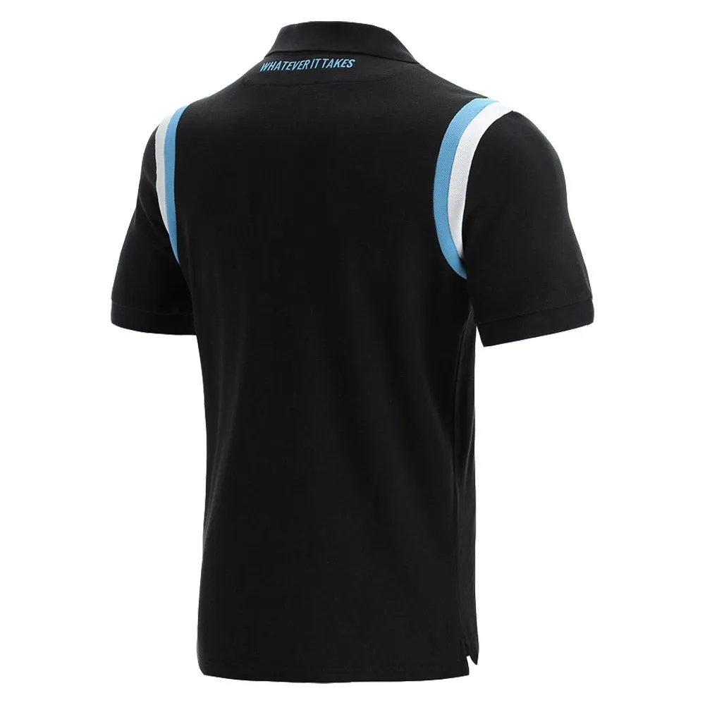 2021-2022 Glasgow Warriors Travel Cotton Polo Shirt (Black)