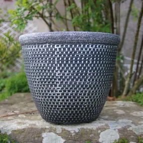 36cm Cromarty Antique Silver Plant Pot