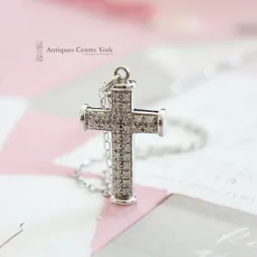 9ct White Gold Diamond Cross 0.50ct