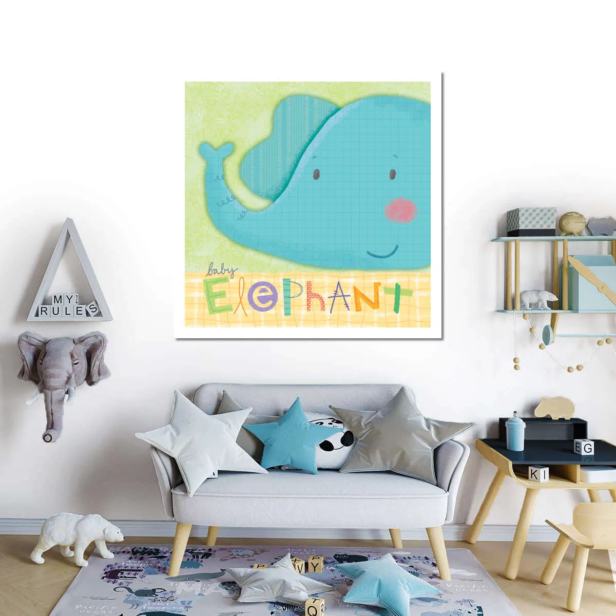 A Cute Baby Elephant Wall Art