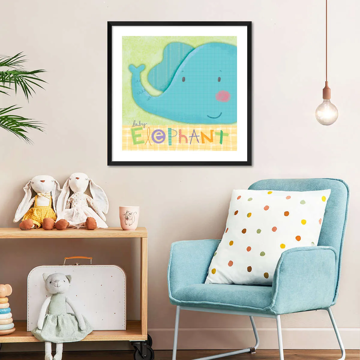 A Cute Baby Elephant Wall Art