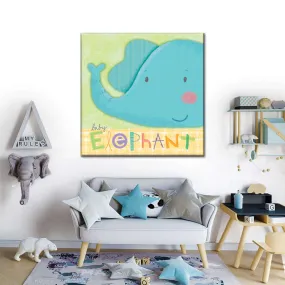 A Cute Baby Elephant Wall Art