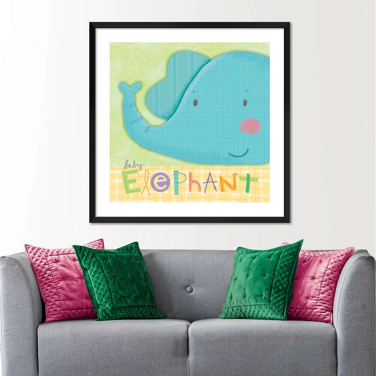 A Cute Baby Elephant Wall Art