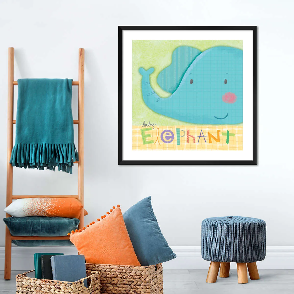 A Cute Baby Elephant Wall Art