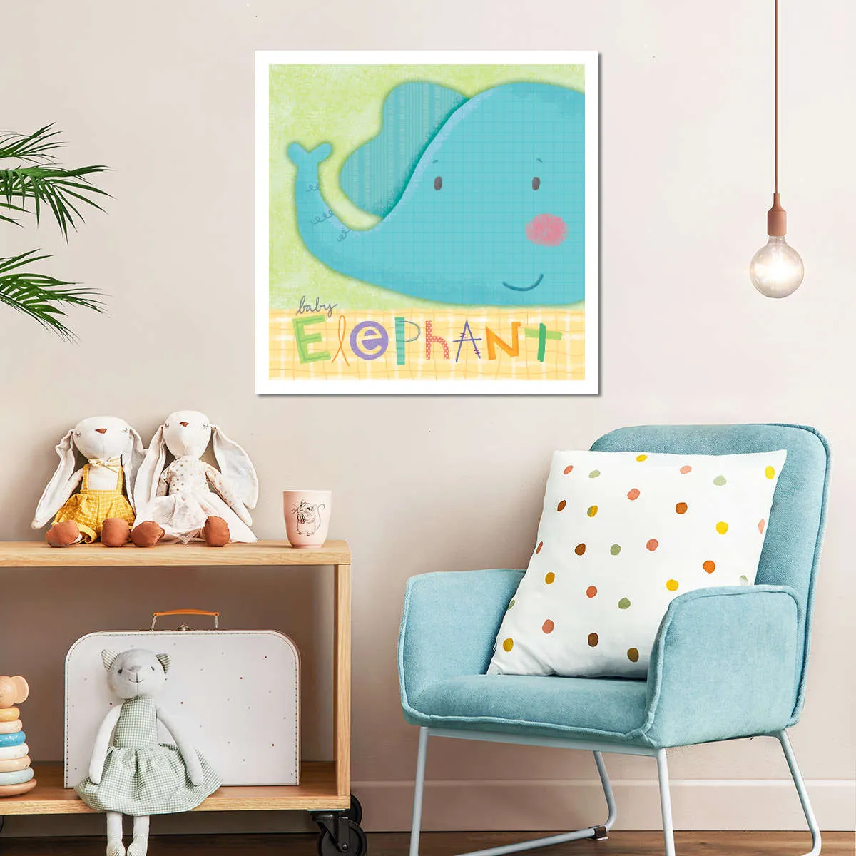 A Cute Baby Elephant Wall Art