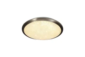 Agile Bathroom Flush Ceiling Light IP44 - Satin Nickel/Crystaline, 3yrs Warranty Small/Medium