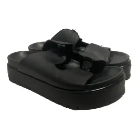 Alexander McQueen/Sandals/US 8.5/Leather/BLK/