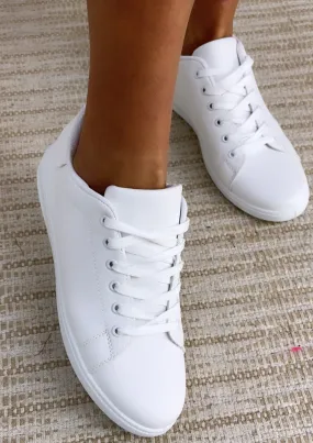 Alicia White Lace Up Trainers