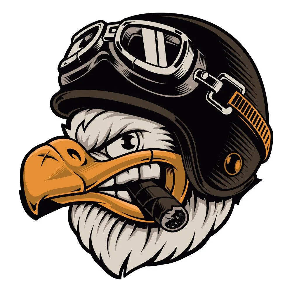 American Eagle Motorcycle Helmet Sticker