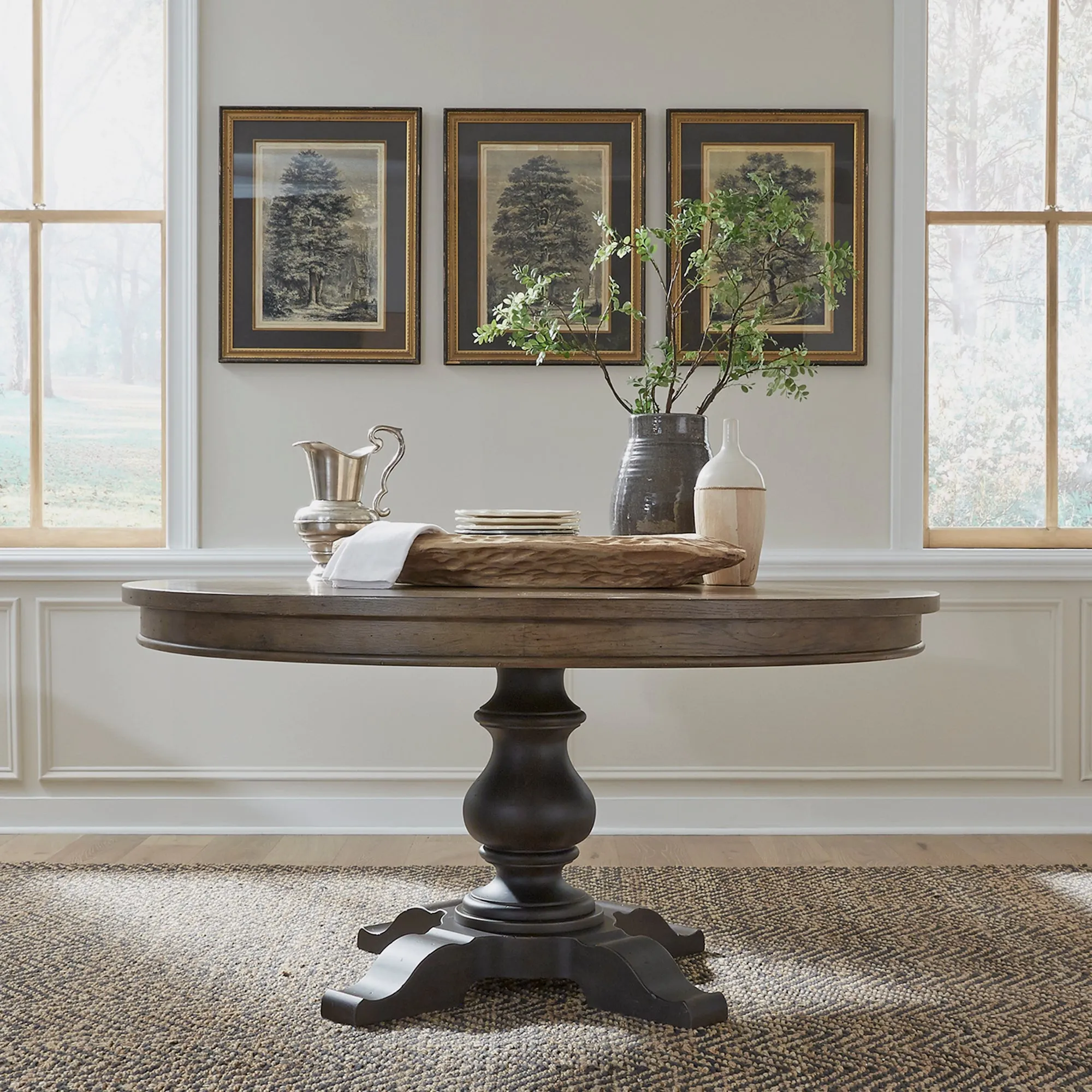 Americana Farmhouse 615-DR-OPED Opt Pedestal Table