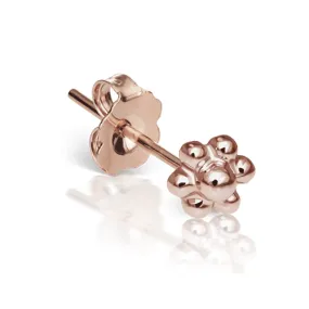 Ball Flower Stud Earring by Maria Tash in 14K Rose Gold. Butterfly Stud.