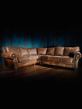 Big Texan Western Leather Sectional Sofa