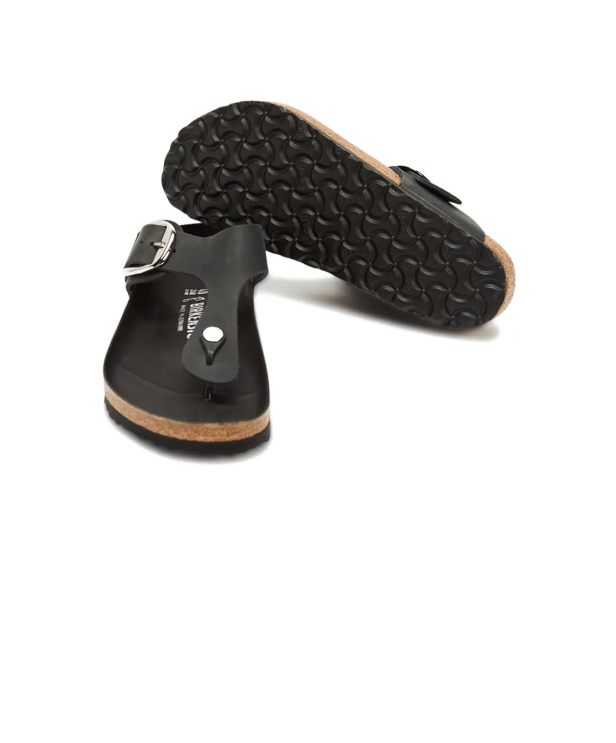 Birkenstock Gizeh Big Buckle Oiled Leather Black Sandals