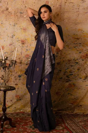 Blue Zari Silk Saree