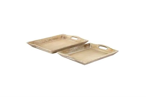 Brown Wood Traditional Tray