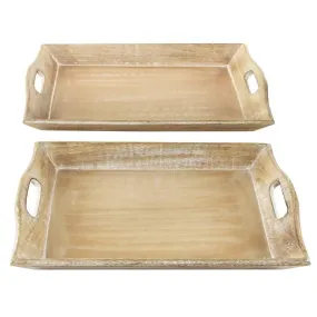 Brown Wood Traditional Tray