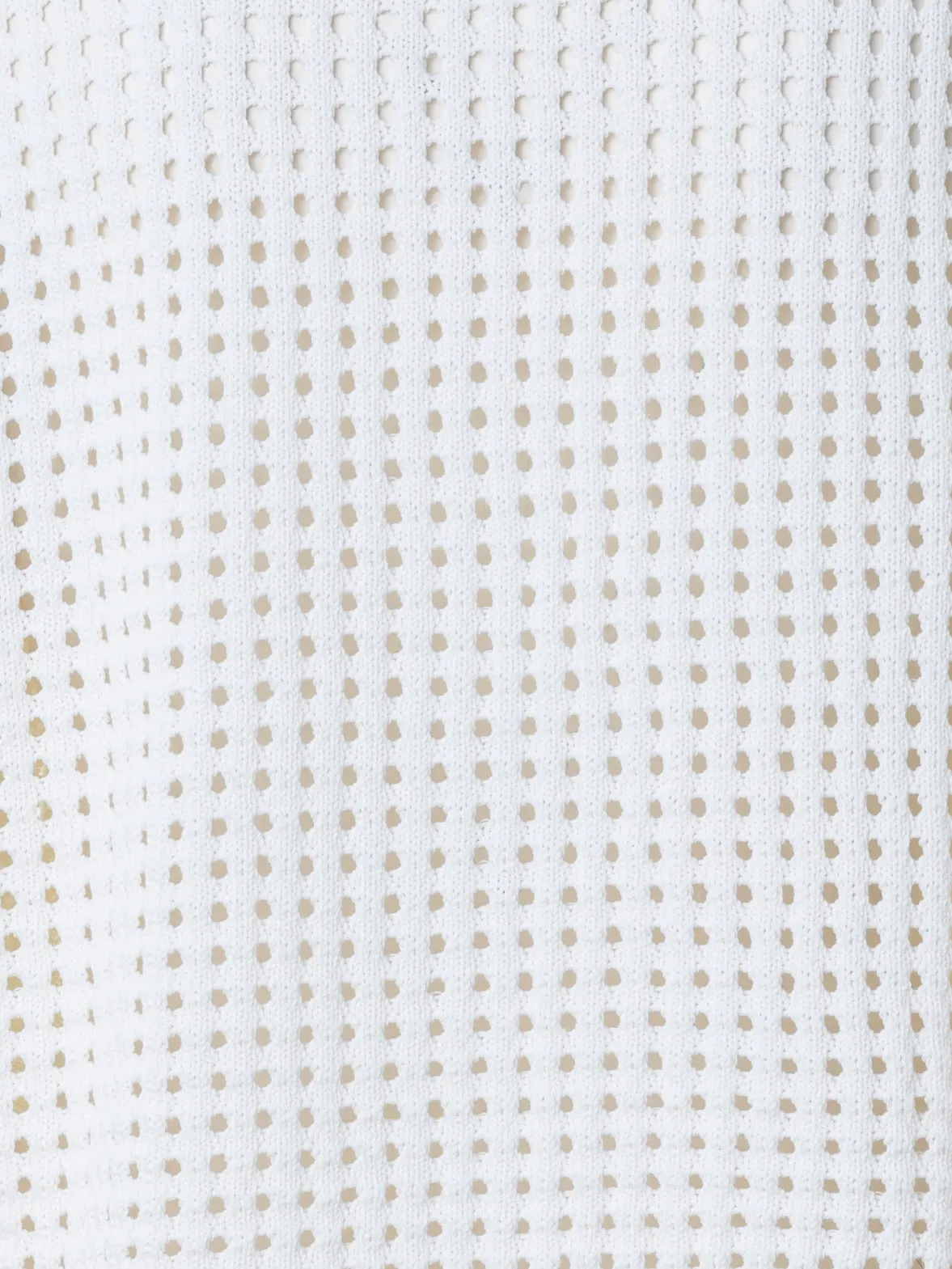 Chunky Cotton Dot Mesh Polo Shirt