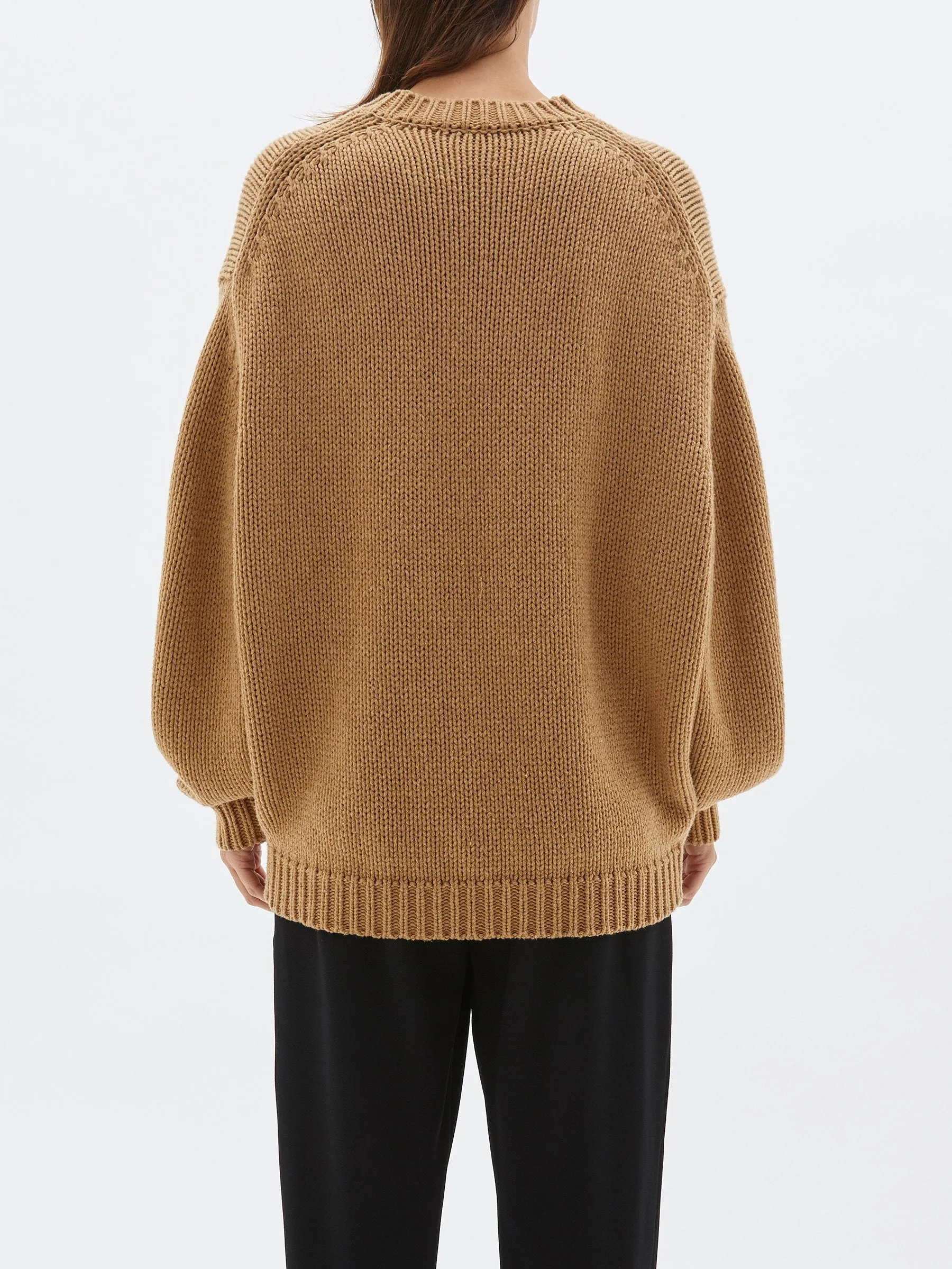 chunky crew neck knit