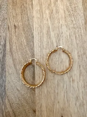 Chunky Gold Hoop Earrings