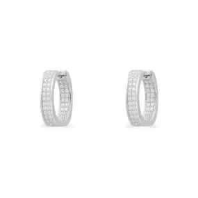 Chunky Pavé Hoop Earrings