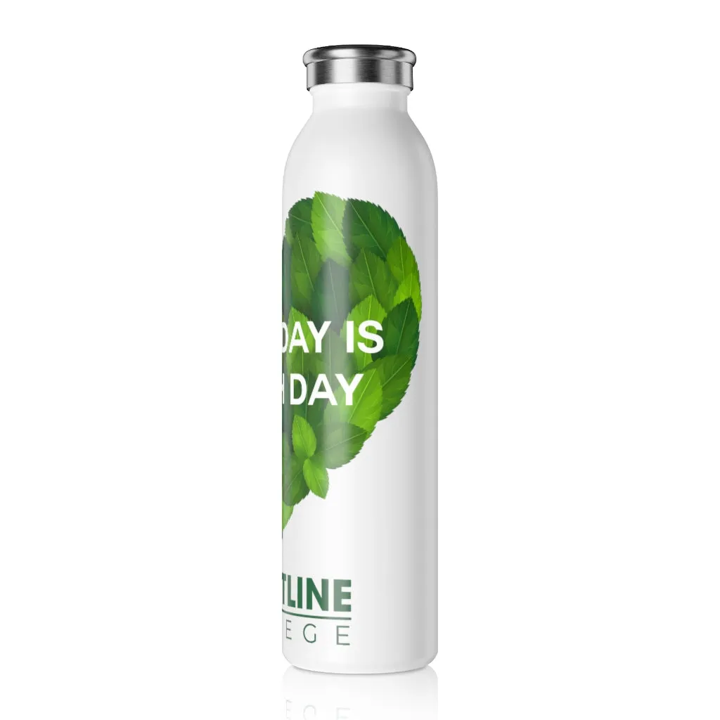 Coastline "Every Day is Earth Day" Slim Water Bottle