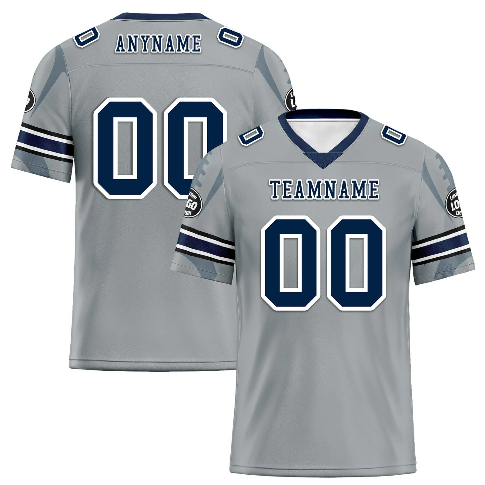 Custom Gray Seattle Football Jersey and Sports Shoes Combo Offer Personalized Combo ZH-D025008-27