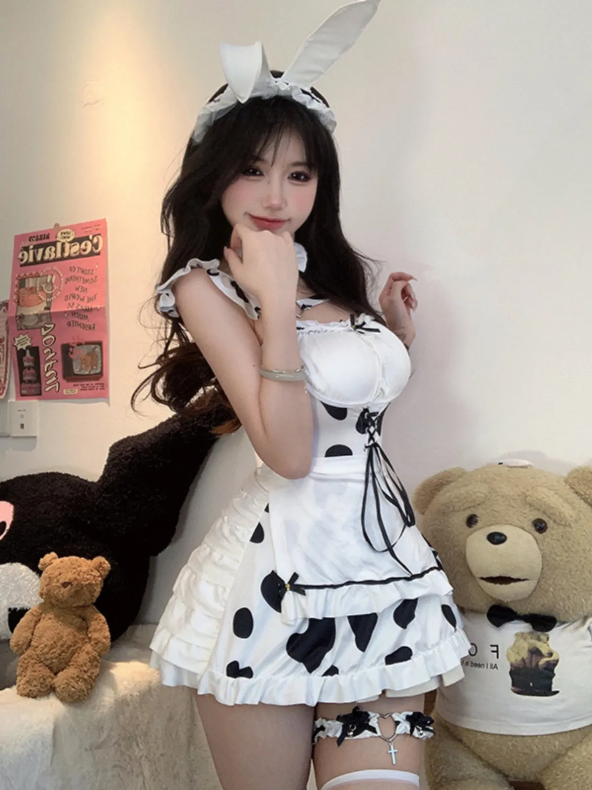 Cute Cow Maid Dress PA10015