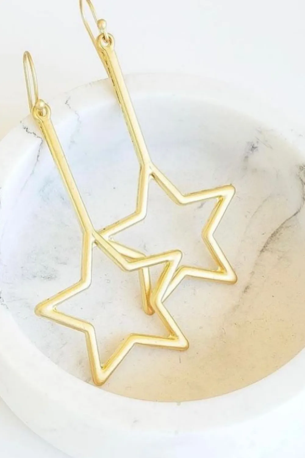 FALLING STAR DROP EARRINGS | MATTE GOLD