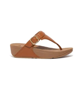 Fitflop Lulu Adjustable Leather Toe Post Sandals Tan