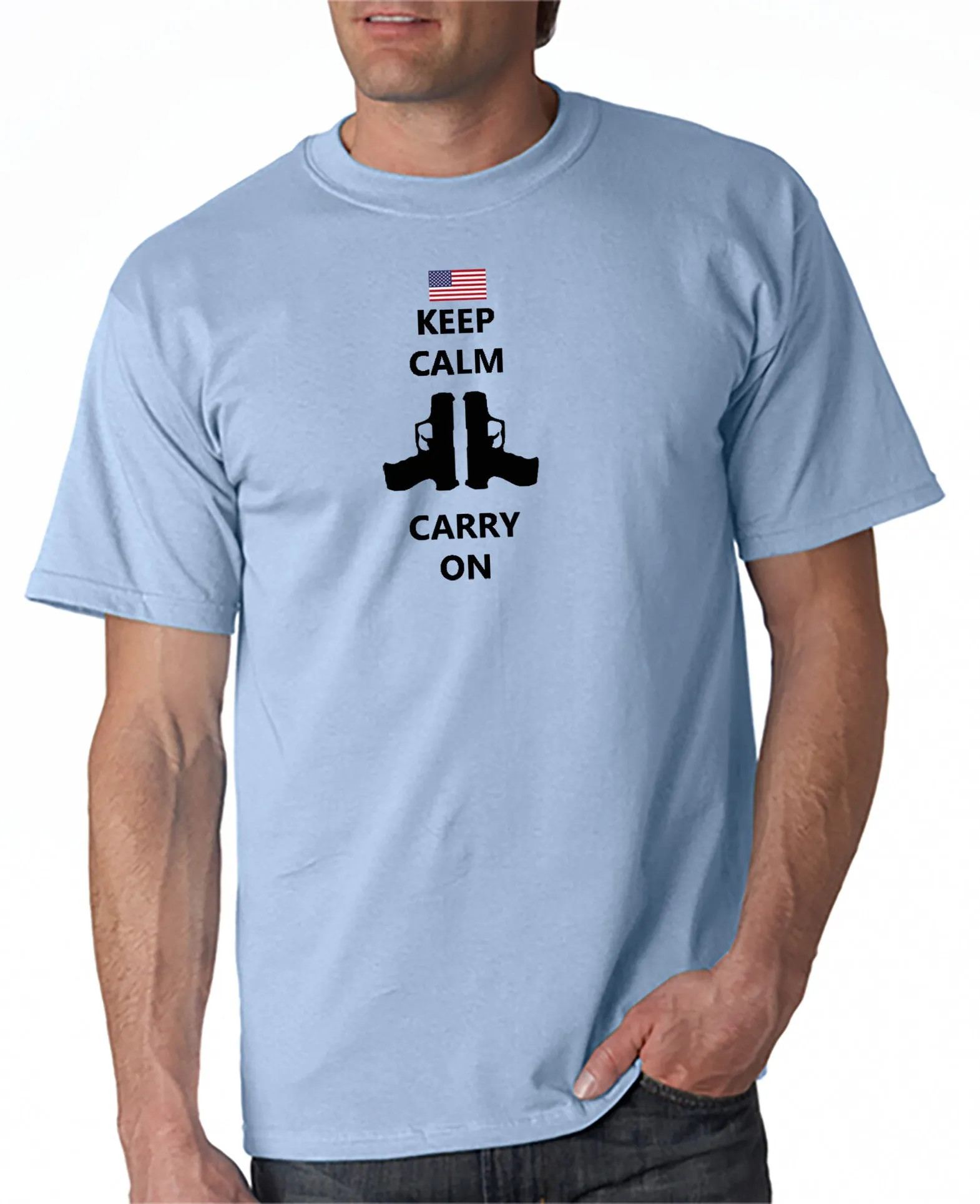 Keep Calm and Carry On Guns T-shirt