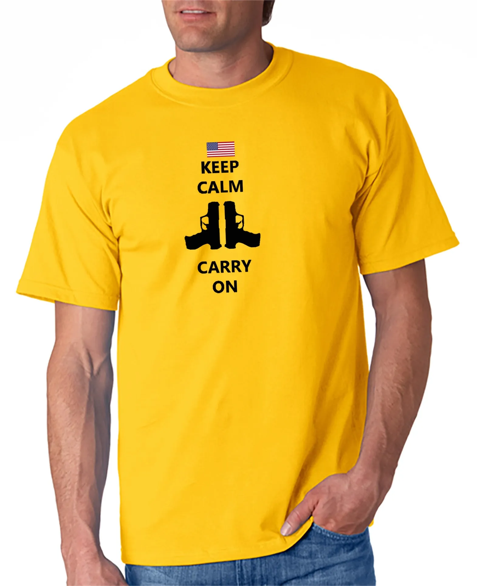 Keep Calm and Carry On Guns T-shirt