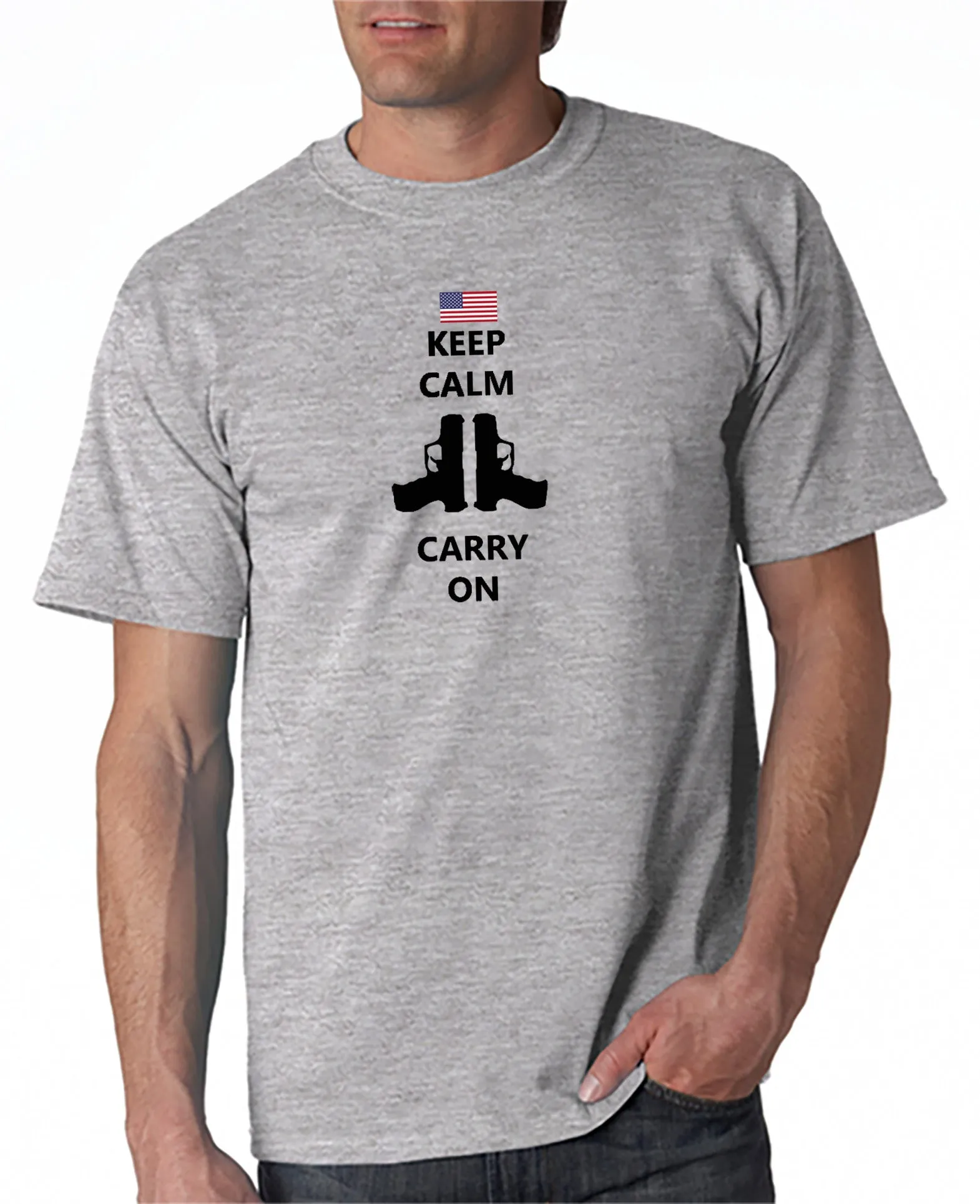 Keep Calm and Carry On Guns T-shirt