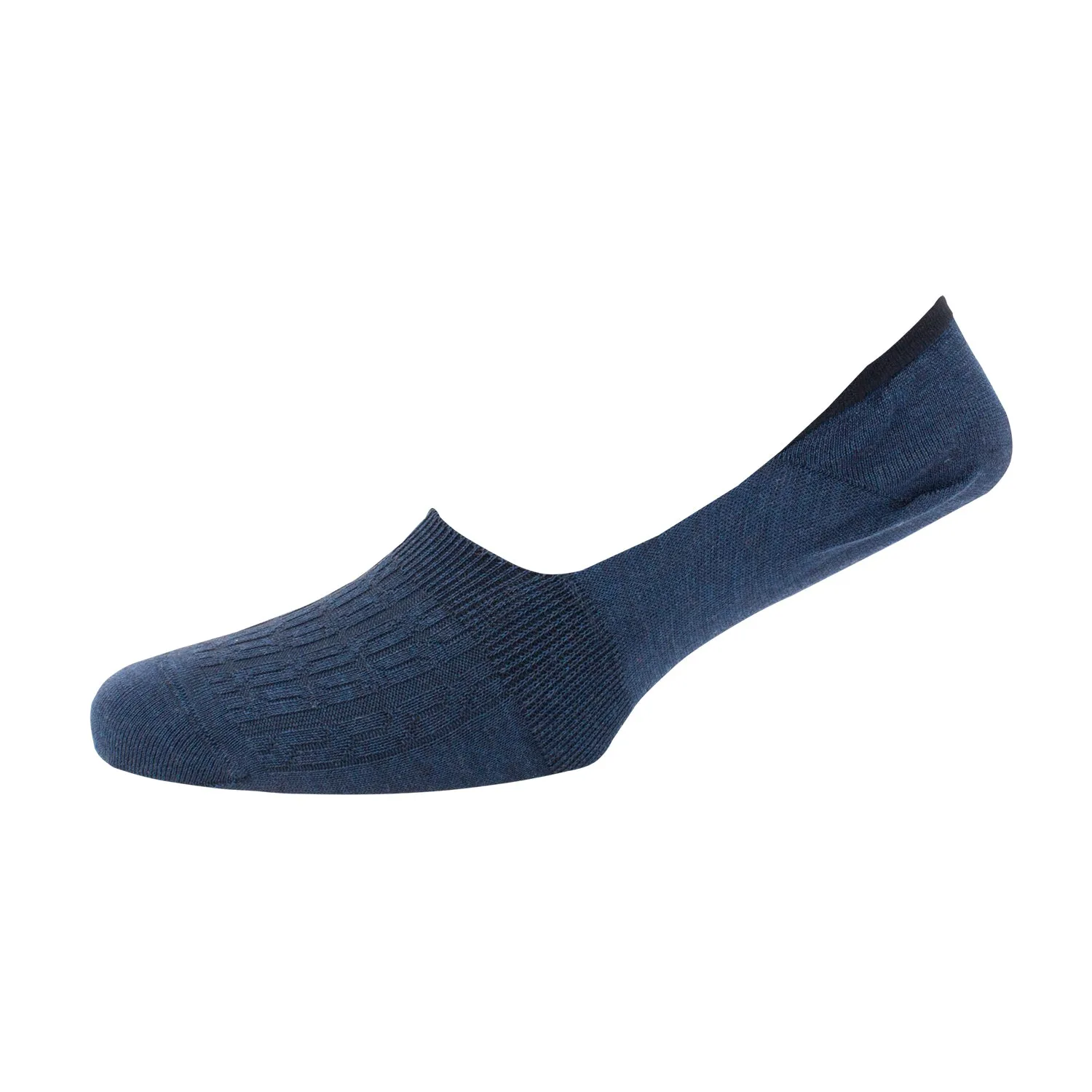 Men's Cable Mercerised Cotton Invisible Socks