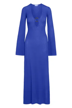 Montego Dress - Cobalt Hatch Jacquard