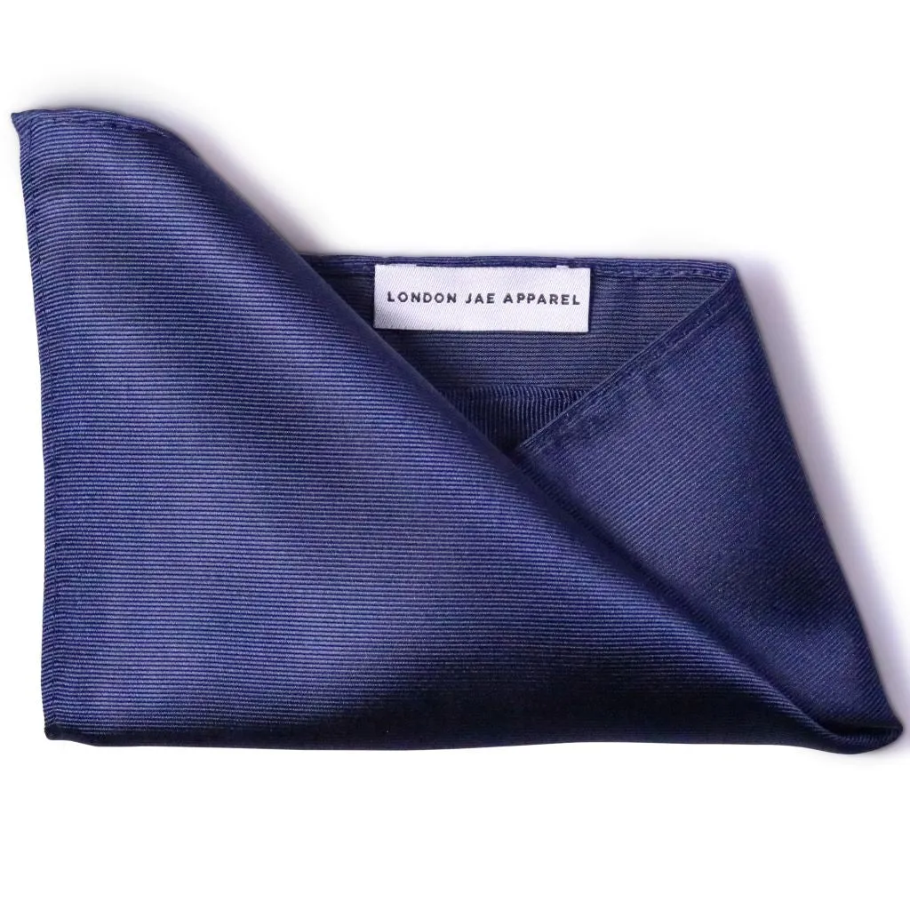 Navy Blue Silk Pocket Square