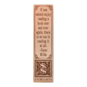 Oscar Wilde Leather Quote Bookmark