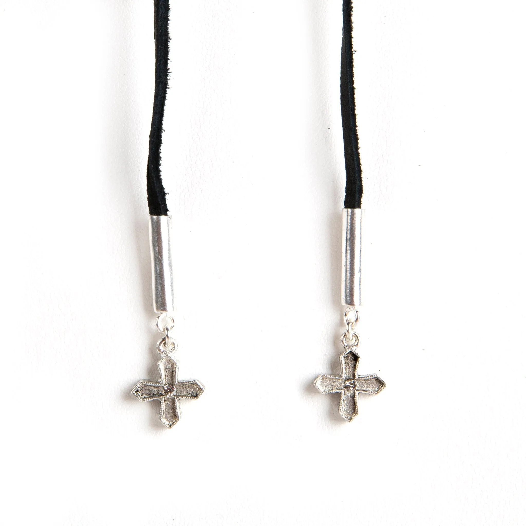 Peace Cross Leather Lariat