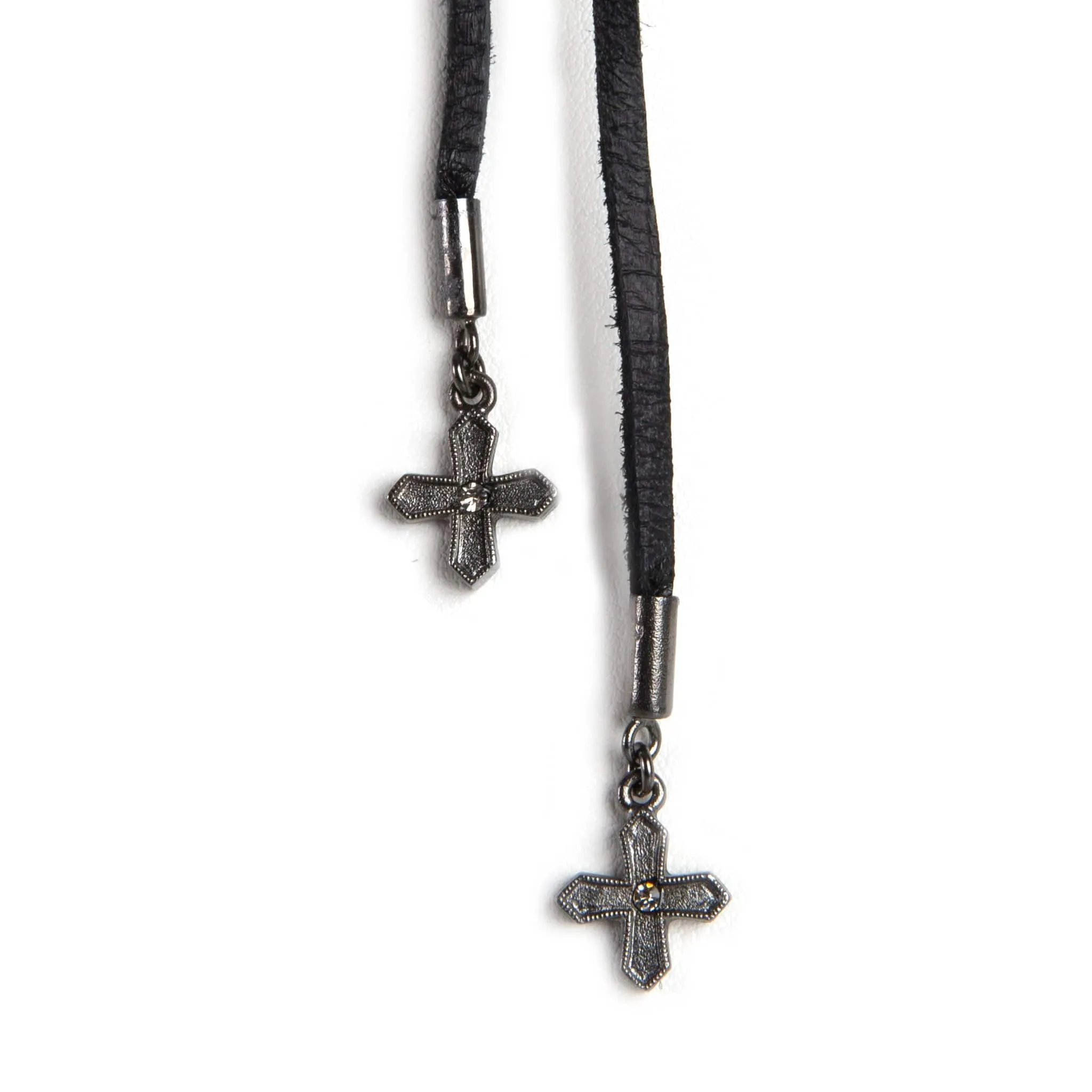 Peace Cross Leather Lariat