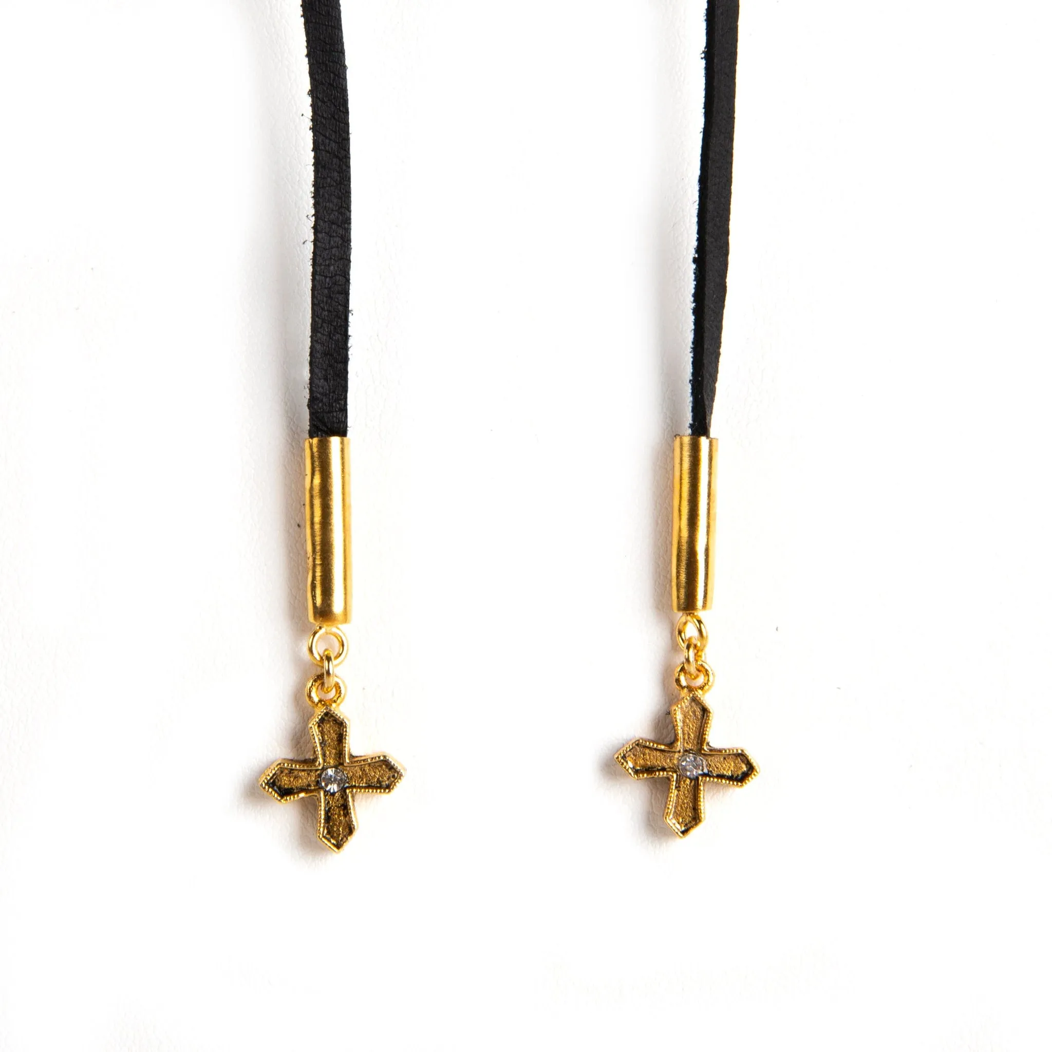 Peace Cross Leather Lariat