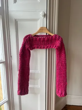 Sparkle Pink Knit Shrug S/M (Sample)