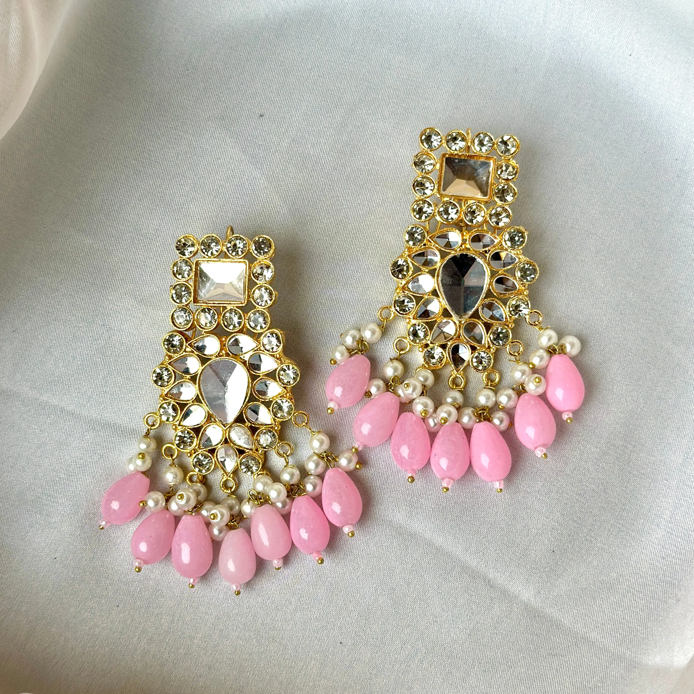 Taabya Earrings (Baby pink)